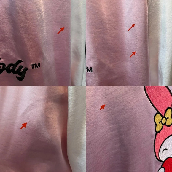 Hello Kitty And Friends x Forever 21 Reversible Pink & Black Small Bomber Jacket - Picture 6 of 16